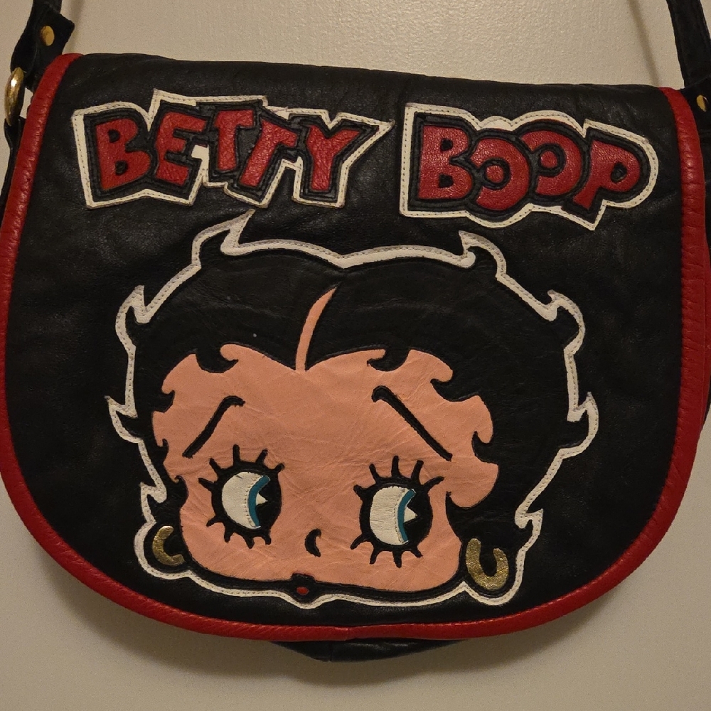 Betty Boop Black and Red Crossbody Bag